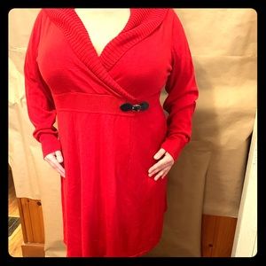 SALE  💃🏻Plus size dress barn red sweater dress